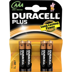 BATTERY MN2400 B4 1.5V "AAA" DURACELL Pkt 4 .B10011