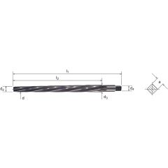 Somta Hand Taper Pin Reamers Spiral Flute HSS