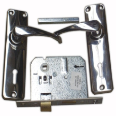 MORTICE LOCKSET NATAL 3 LEVER CHROME ESCO