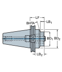 Sandvik Coromant C8-A390.45HD-60 100 CAT-V to Coromant Capto™ adaptor