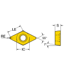 Sandvik Coromant DCMT 11 T3 08-PM 1525 CoroTurn™ 107 insert for turning