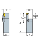 Sandvik Coromant LFHDG150-590-24 CoroCut™ 1-2 shank tool for parting and grooving