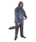 RAINSUIT NAVY RUBBERIZED L 2 PC + HOOD MTS