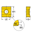 Sandvik Coromant N331.1A-05 45 08H-WL1025 CoroMill™ 331 insert for side & facemilling