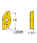 Sandvik Coromant R216-12 02 E-M 1025 CoroMill™ 216 ball nose insert