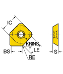 Sandvik Coromant R245-18 T6 E-W 1025 CoroMill™ 245 insert for milling