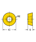 Sandvik Coromant R300-1032E-PM 1025 CoroMill™ 300 insert for milling
