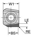 Sandvik Coromant R590-1105H-RS2-NW CD10 CoroMill™ Century insert for milling