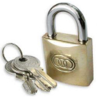 PADLOCK 50mm TRICIRCLE BRASS L/S No.265L