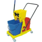50L DOUBLE BUCKET ON WHEELS WITH BUCKET & WRINGER
