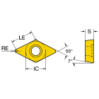 Sandvik Coromant DCMT 07 02 08-PM 1525 CoroTurn™ 107 insert for turning