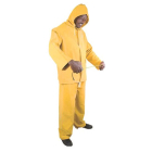 RAINSUIT YELLOW PVC L 2 PC + HOOD MTS