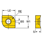 Sandvik Coromant L331.1A-04 35 15H-WL1025 CoroMill™ 331 insert for side & facemilling