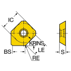 Sandvik Coromant R245-18 T6 E-W 1025 CoroMill™ 245 insert for milling